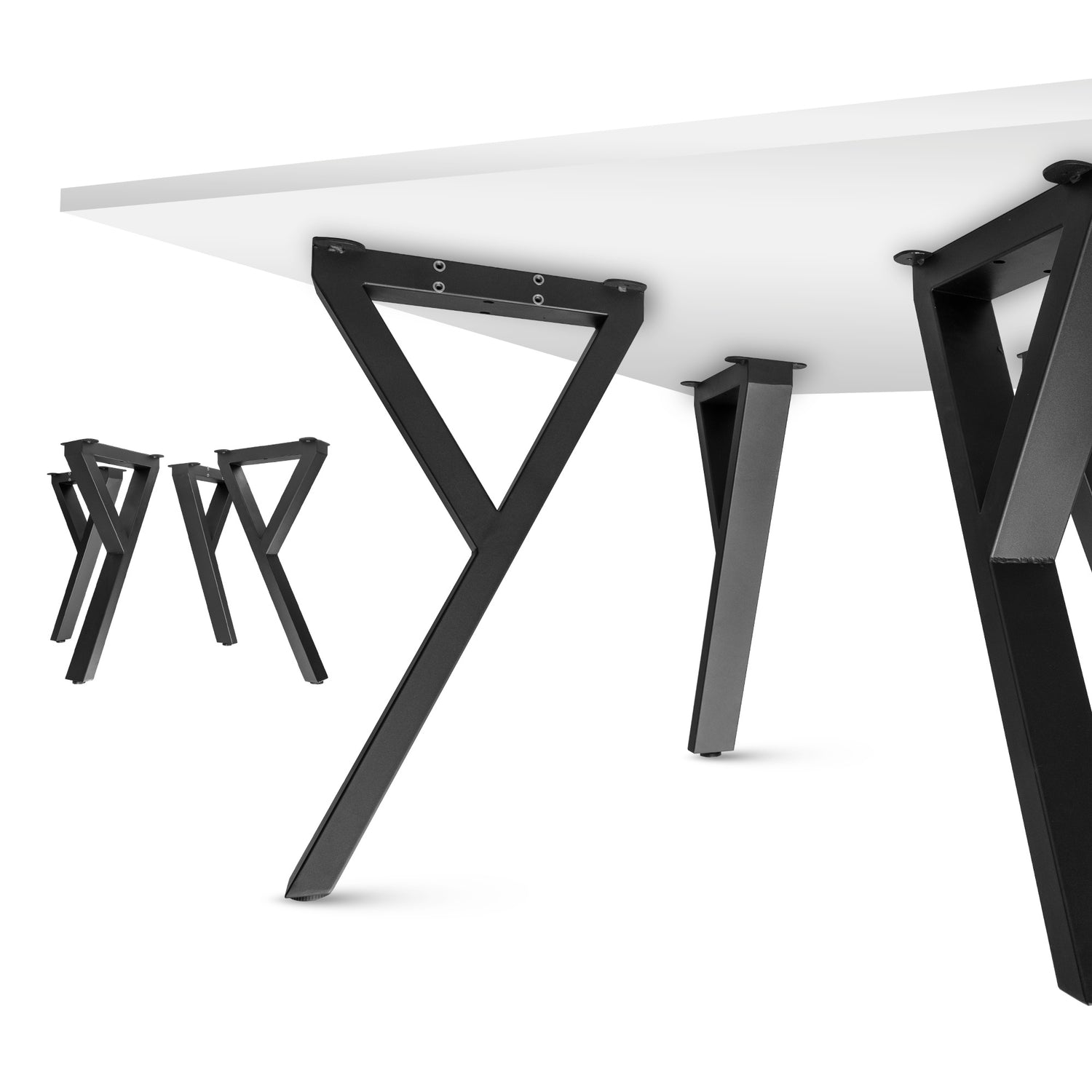 Patas Metálicas para Mesa Y Diseño Antivibración - Modelo PM-020 (70–120 cm) - MetallMöbell