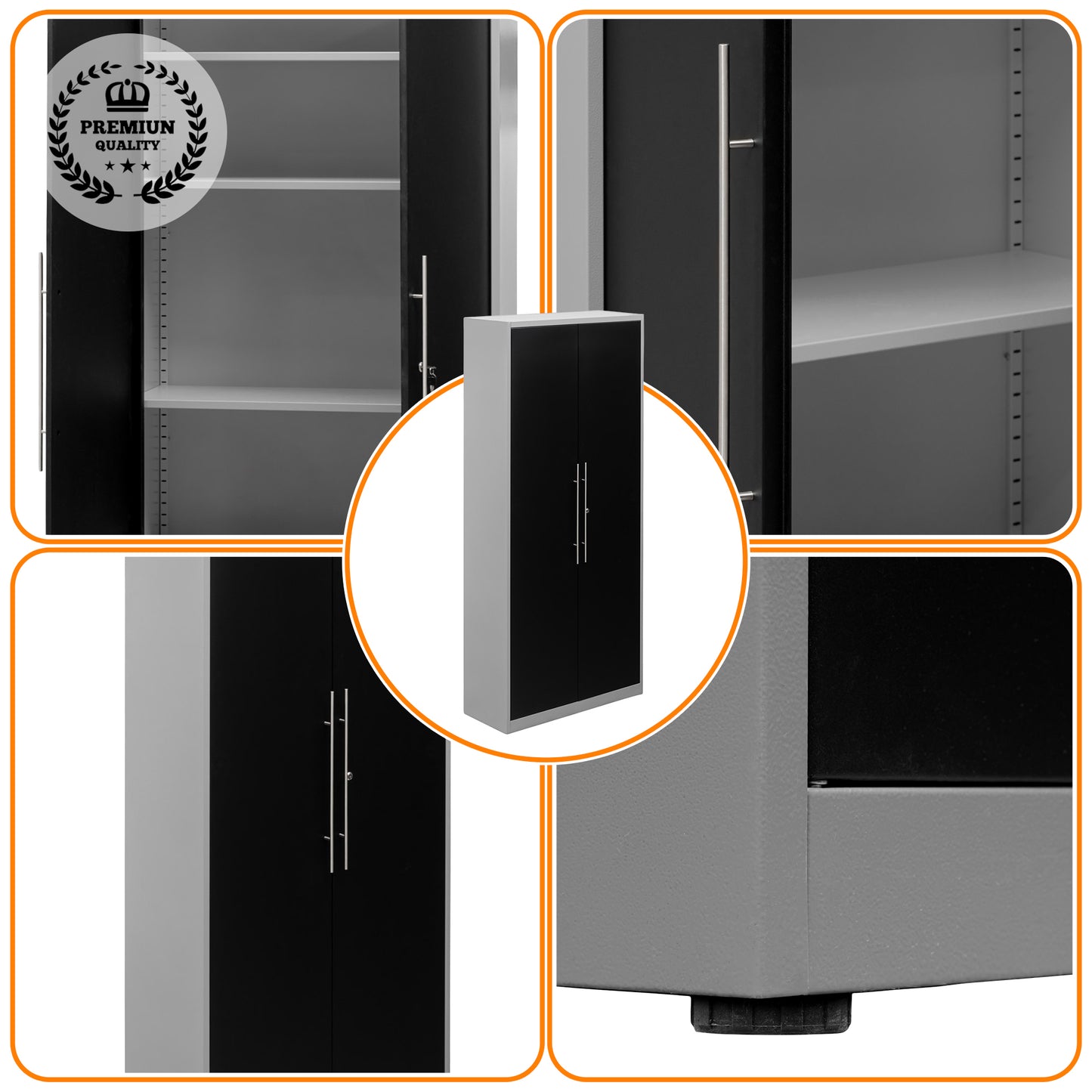 Armario Archivador Metálico 200Cm de Doble Puerta 90x38x200Cm MB-013 - MetallMöbell