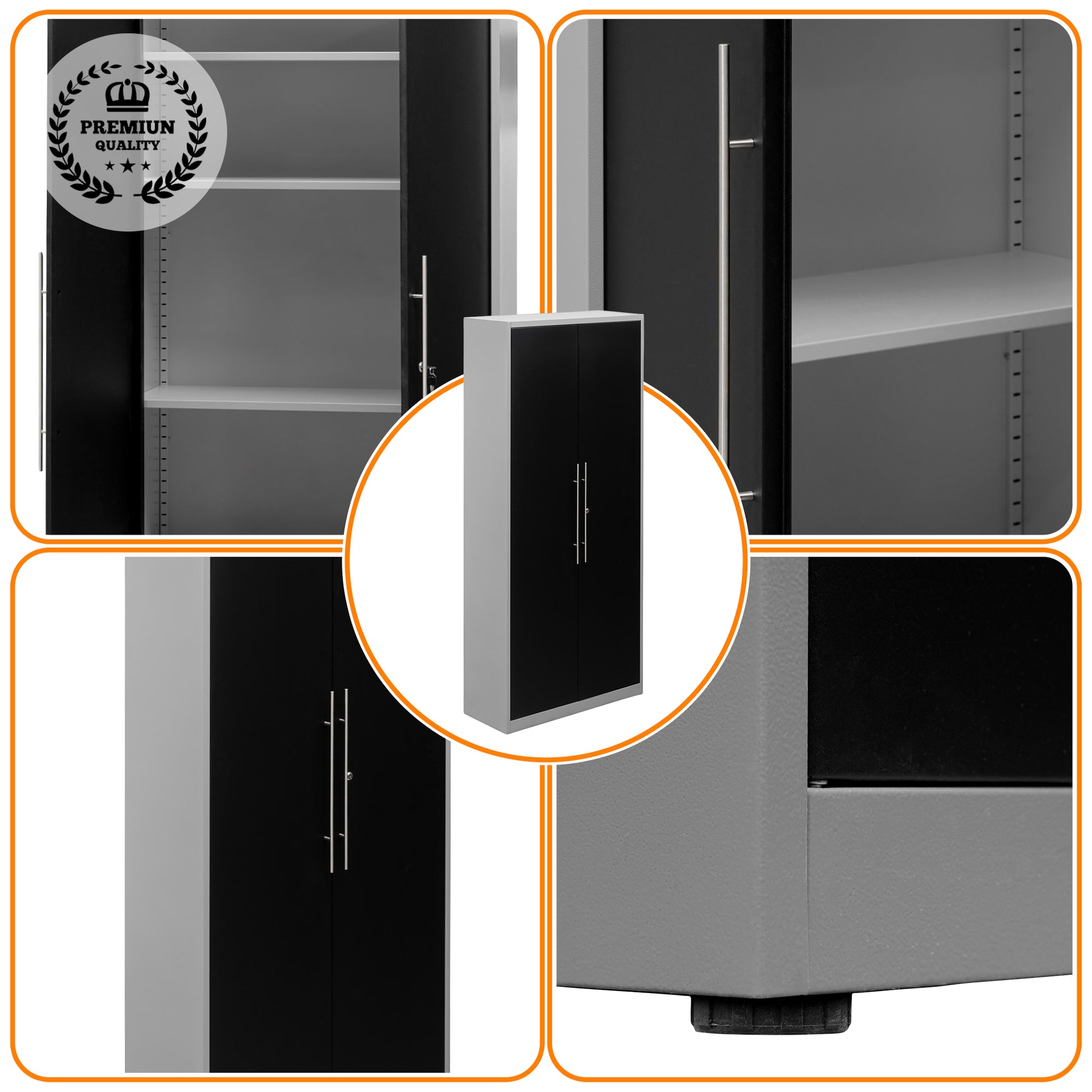 Armario Archivador Metálico 200Cm de Doble Puerta 90x38x200Cm MB-013 - MetallMöbell