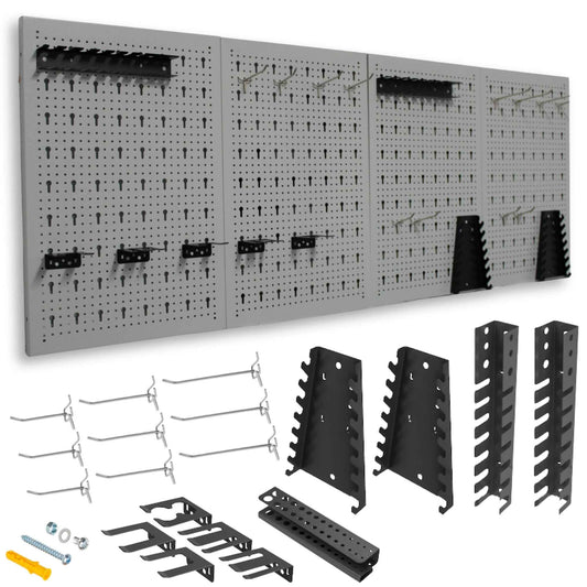 Kit Paneles Perforados Herramientas para Organización y Almacenamiento Eficiente