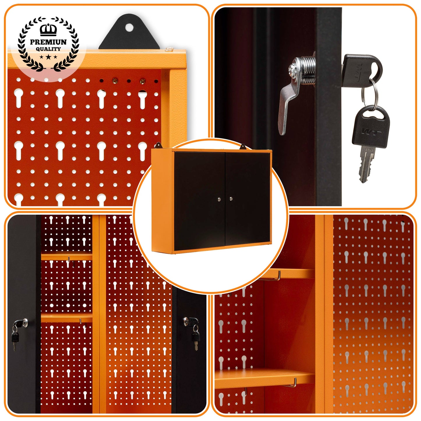 Armario Metálico con Cerradura 80x60x20 cm - Seguridad y Estilo para Tu Espacio - MetallMöbell