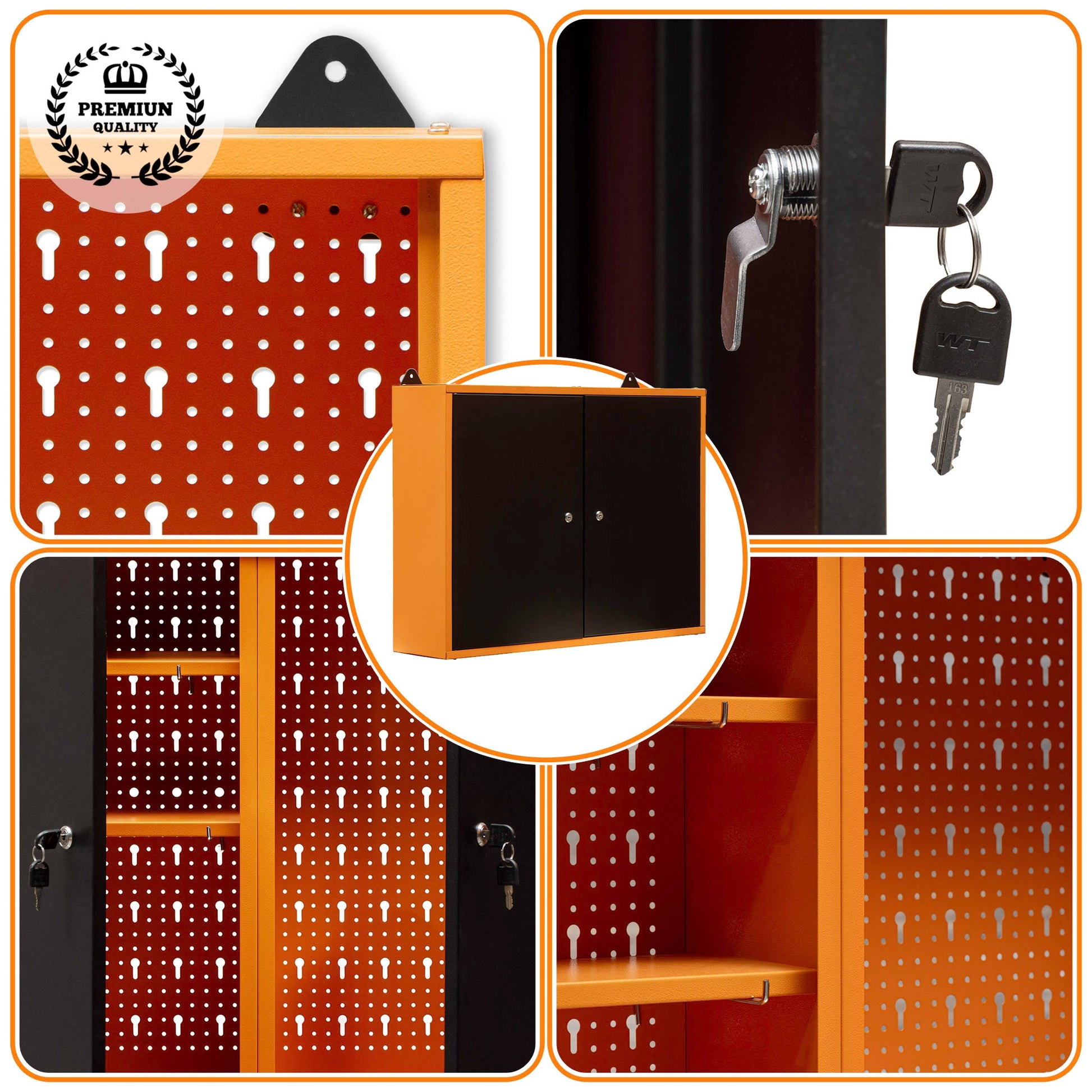 Armario Metálico con Cerradura 80x60x20 cm - Seguridad y Estilo para Tu Espacio - MetallMöbell