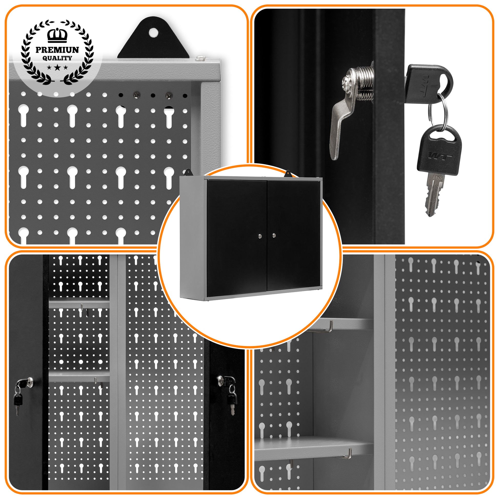 Armario Metálico con Cerradura 80x60x20 cm - Seguridad y Estilo para Tu Espacio - MetallMöbell