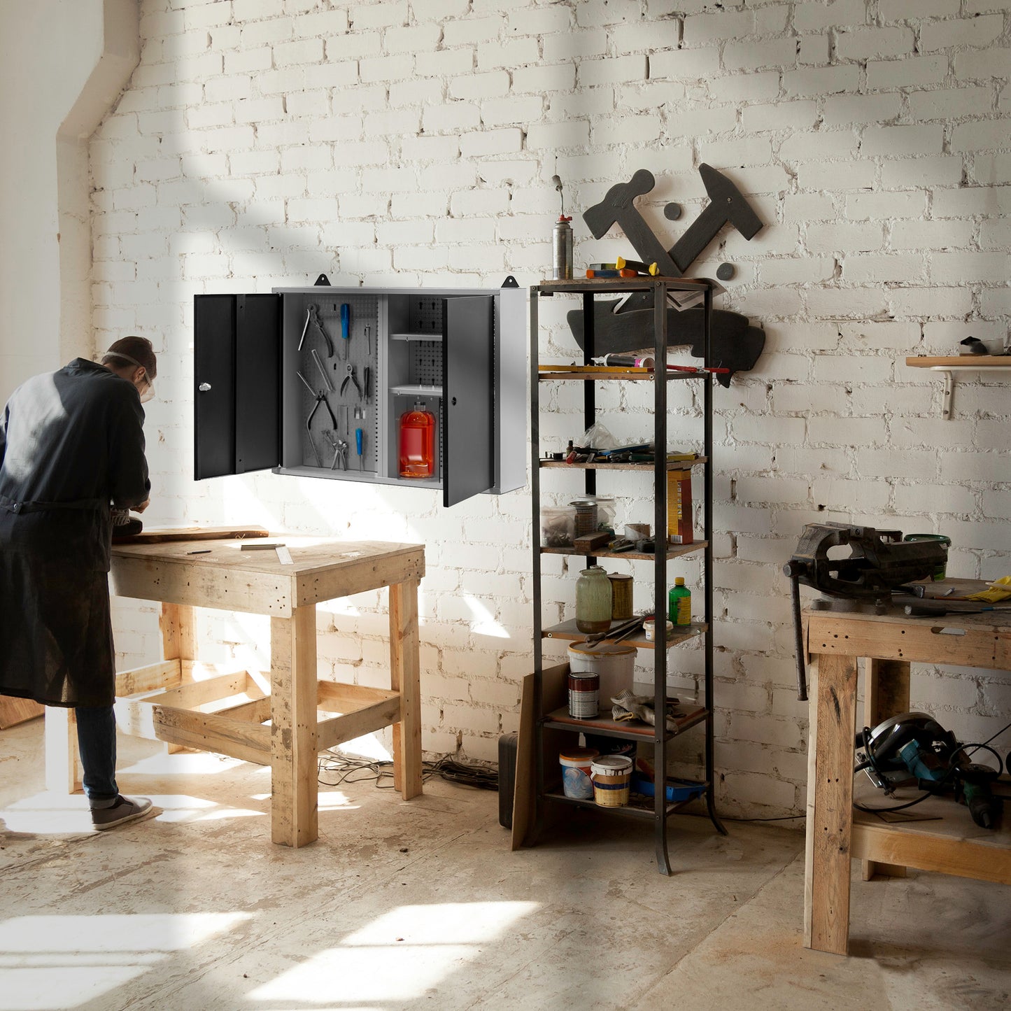 Armario Metálico con Cerradura 80x60x20 cm - Seguridad y Estilo para Tu Espacio - MetallMöbell