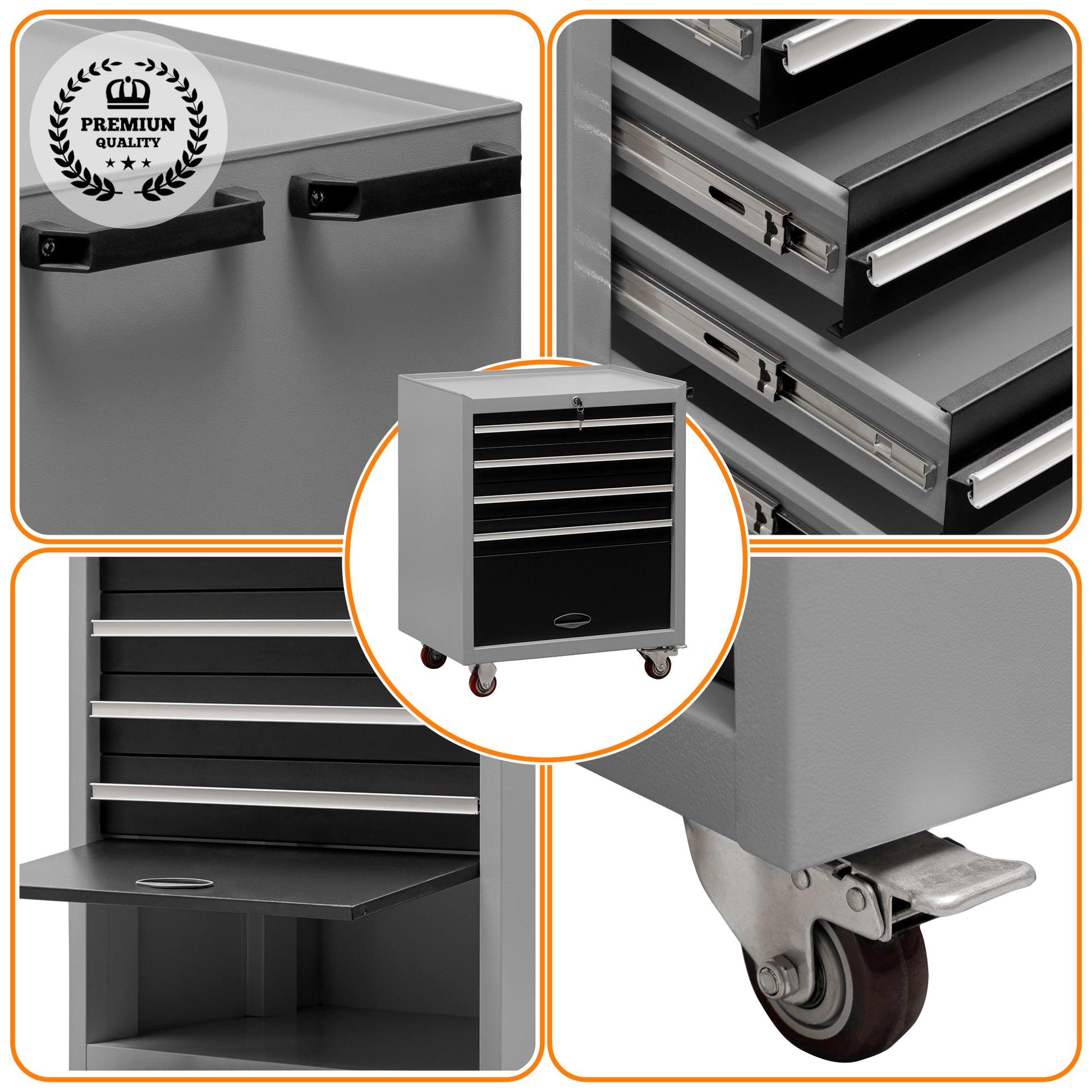 Carro de herramientas con ruedas 65x43x81Cm – TH-005 - MetallMöbell