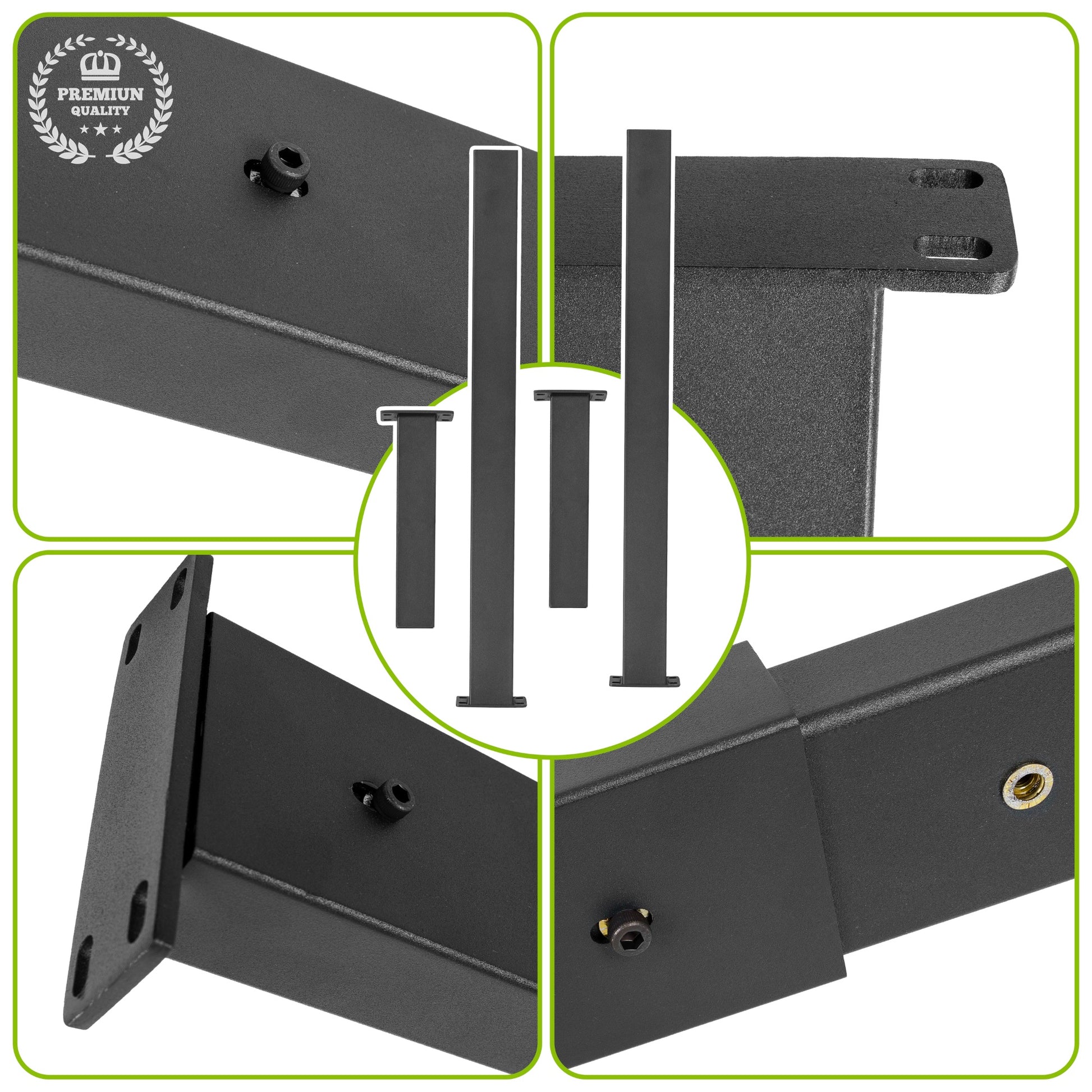 Pata Refuerzo Extensible para Mesa PM-023 | Soporte Central Regulable de Acero Negro (120-200 cm) de Alta Resistencia - Pata Refuerzo Extensible Mesa - MetallMöbell