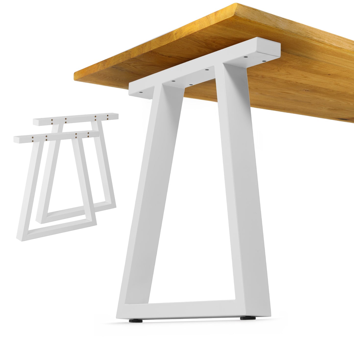 Pieds de table trapézoïdaux en métal 65x71 cm – Design industriel