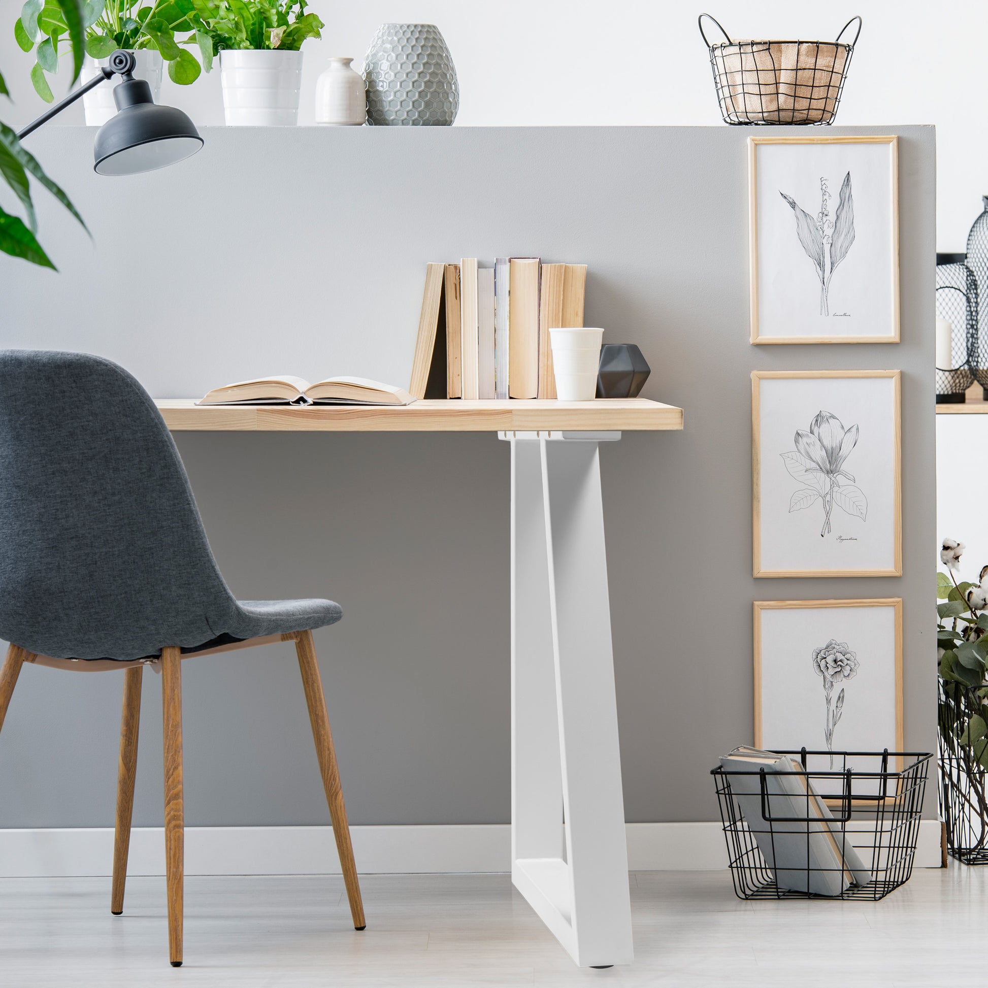 Patas Metálicas para Mesa Trapecio 65x71 cm – Diseño Industrial PM-003 - MetallMöbell