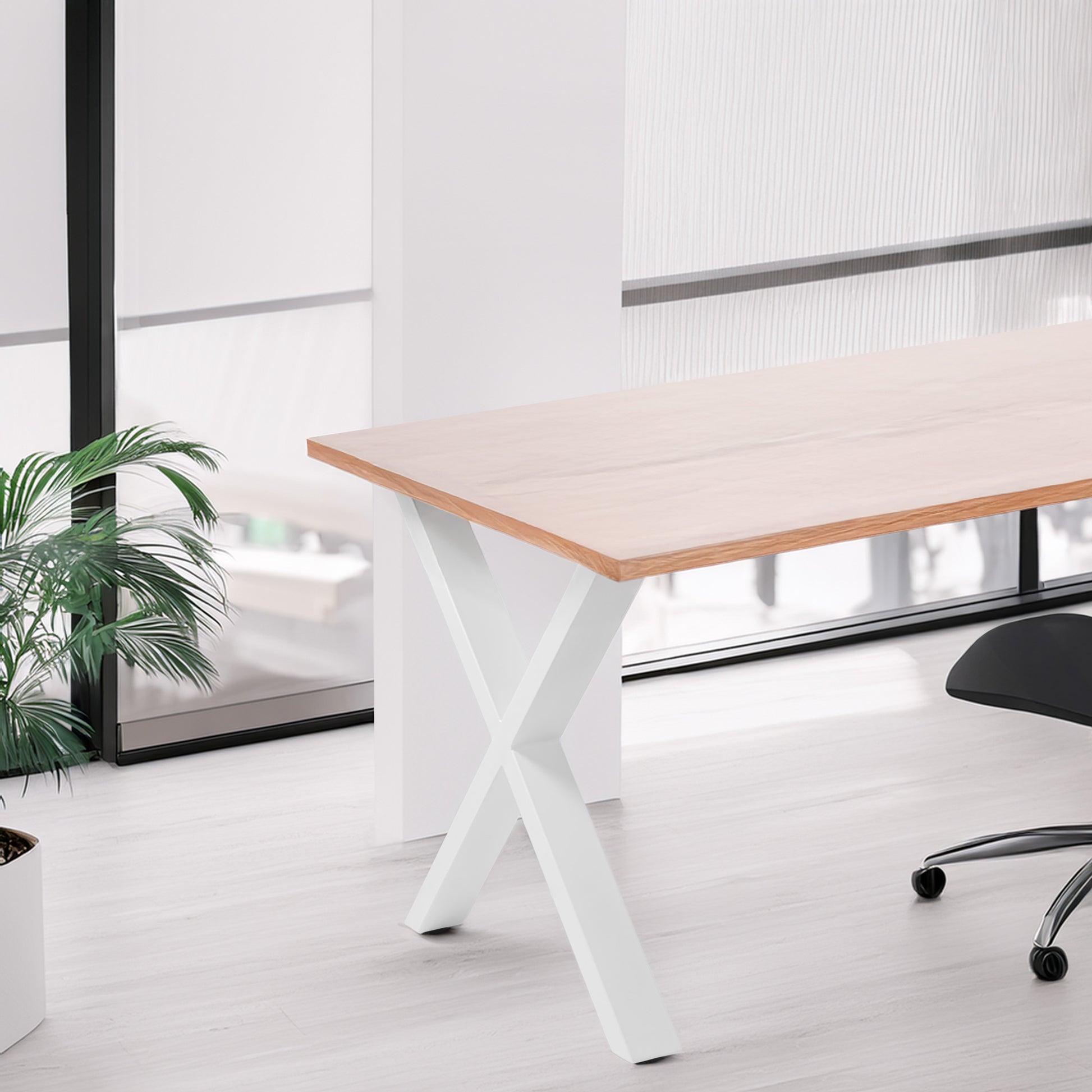 Patas Metálicas Aspa en Forma de X 65x71 cm – Blanco o Negro | PM-005 - Alta Calidad y Estilo - MetallMöbell