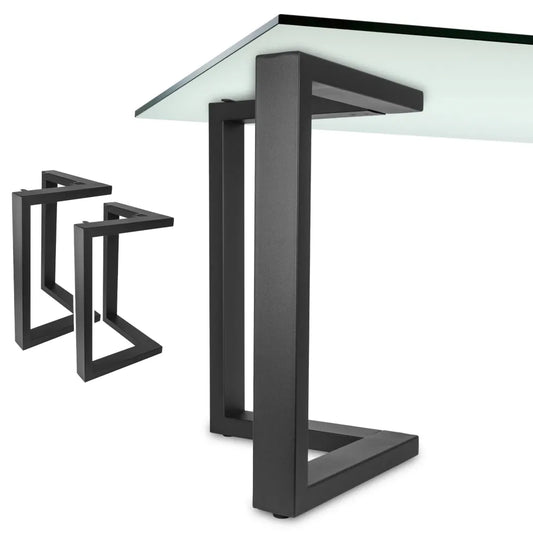 Pata metálica L 65x71 cm PM-014 "Escuadra en L" de tubo rectangular 80x40 mm - MetallMöbell