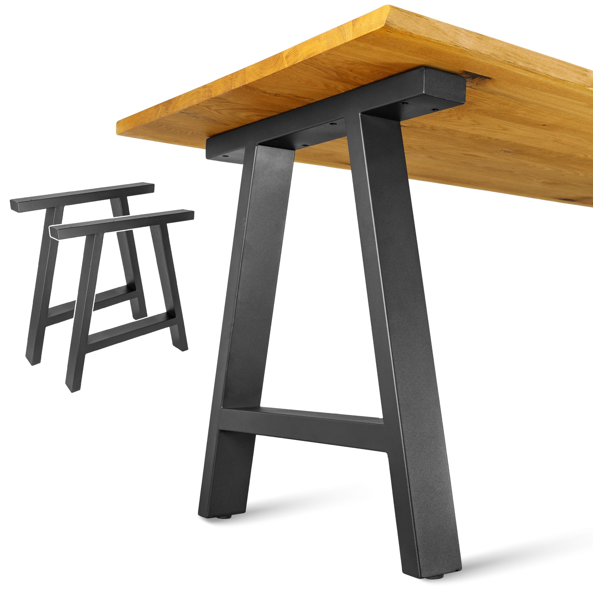 Patas Metálicas para Mesa Industrial Tipo A 65x71 cm - Modelo PM-002 Estilo Robustas y Modernas - MetallMöbell