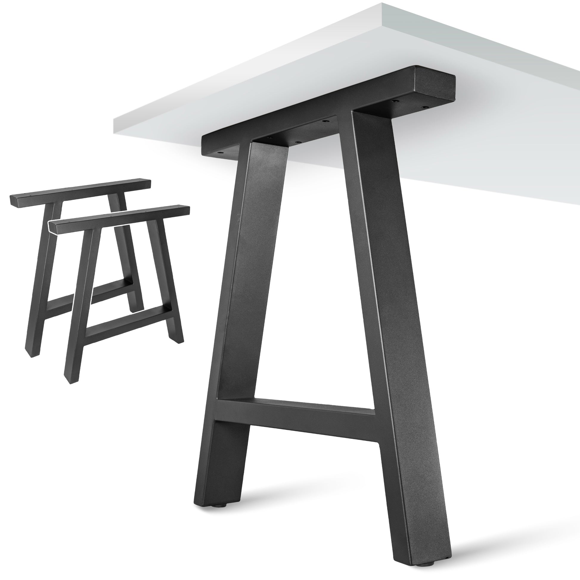 Patas Metálicas para Mesa Industrial Tipo A 65x71 cm - Modelo PM-002 Estilo Robustas y Modernas - MetallMöbell