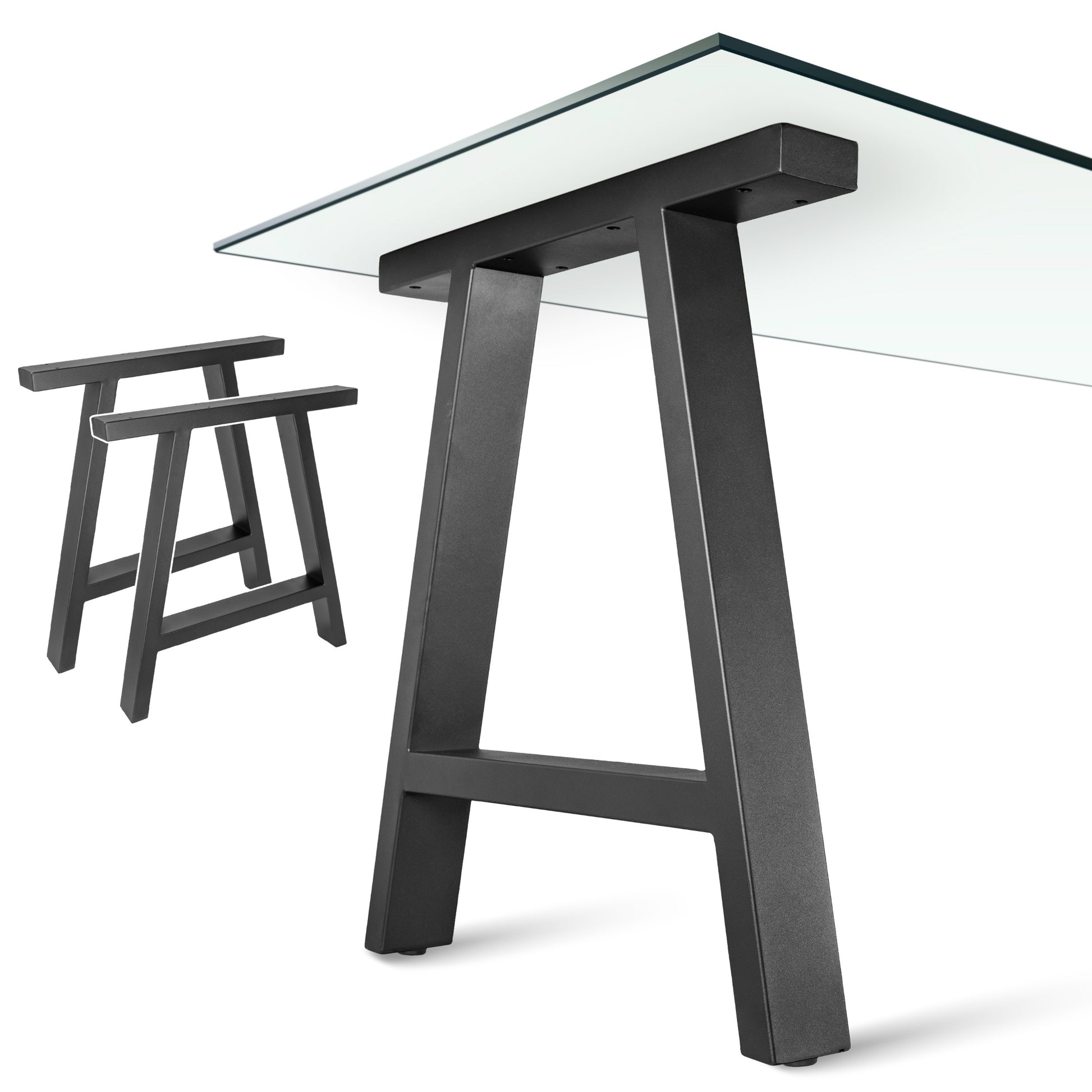 Patas Metálicas para Mesa Industrial Tipo A 65x71 cm - Modelo PM-002 Estilo Robustas y Modernas - MetallMöbell