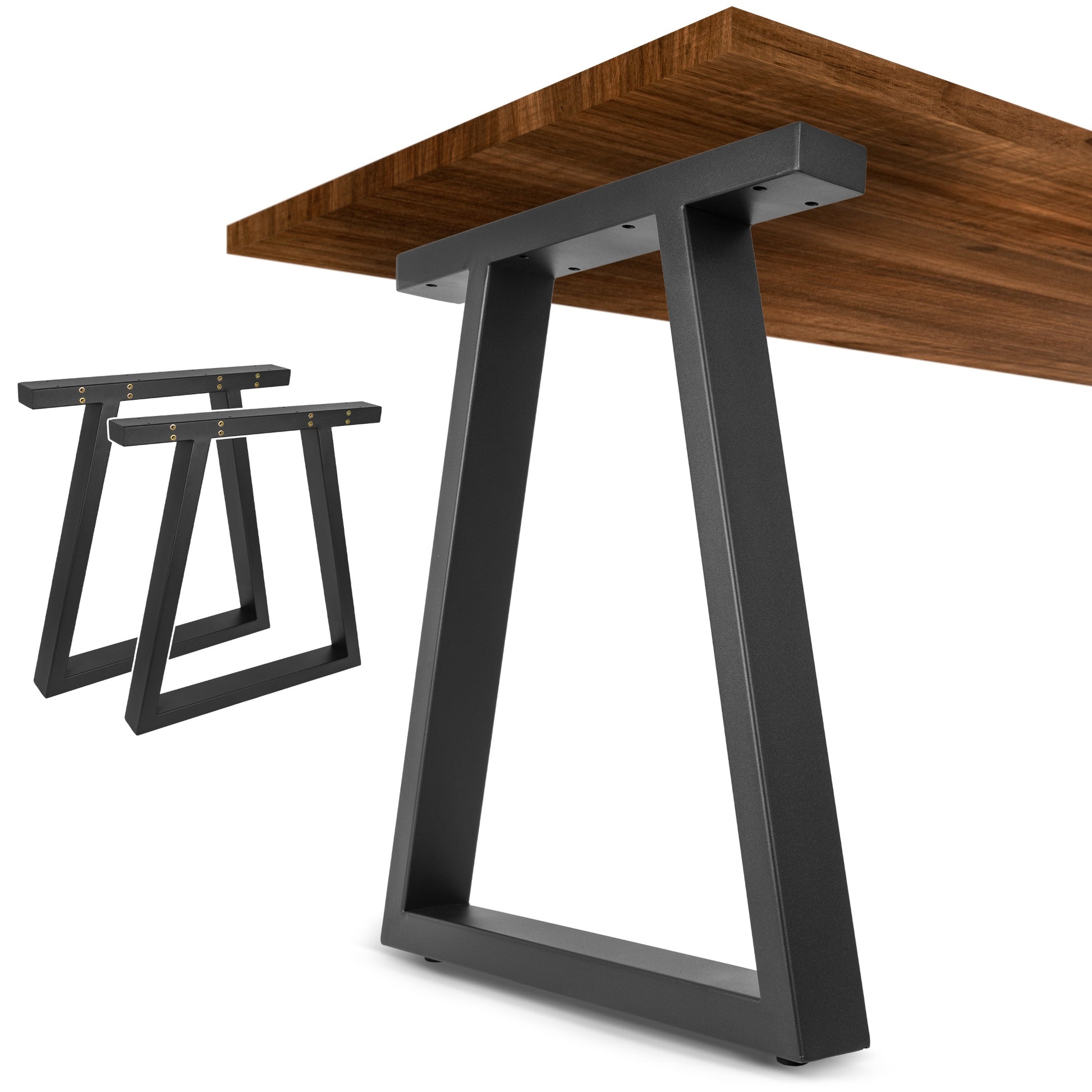 Patas Metálicas para Mesa Trapecio 65x71 cm – Diseño Industrial PM-003 - MetallMöbell