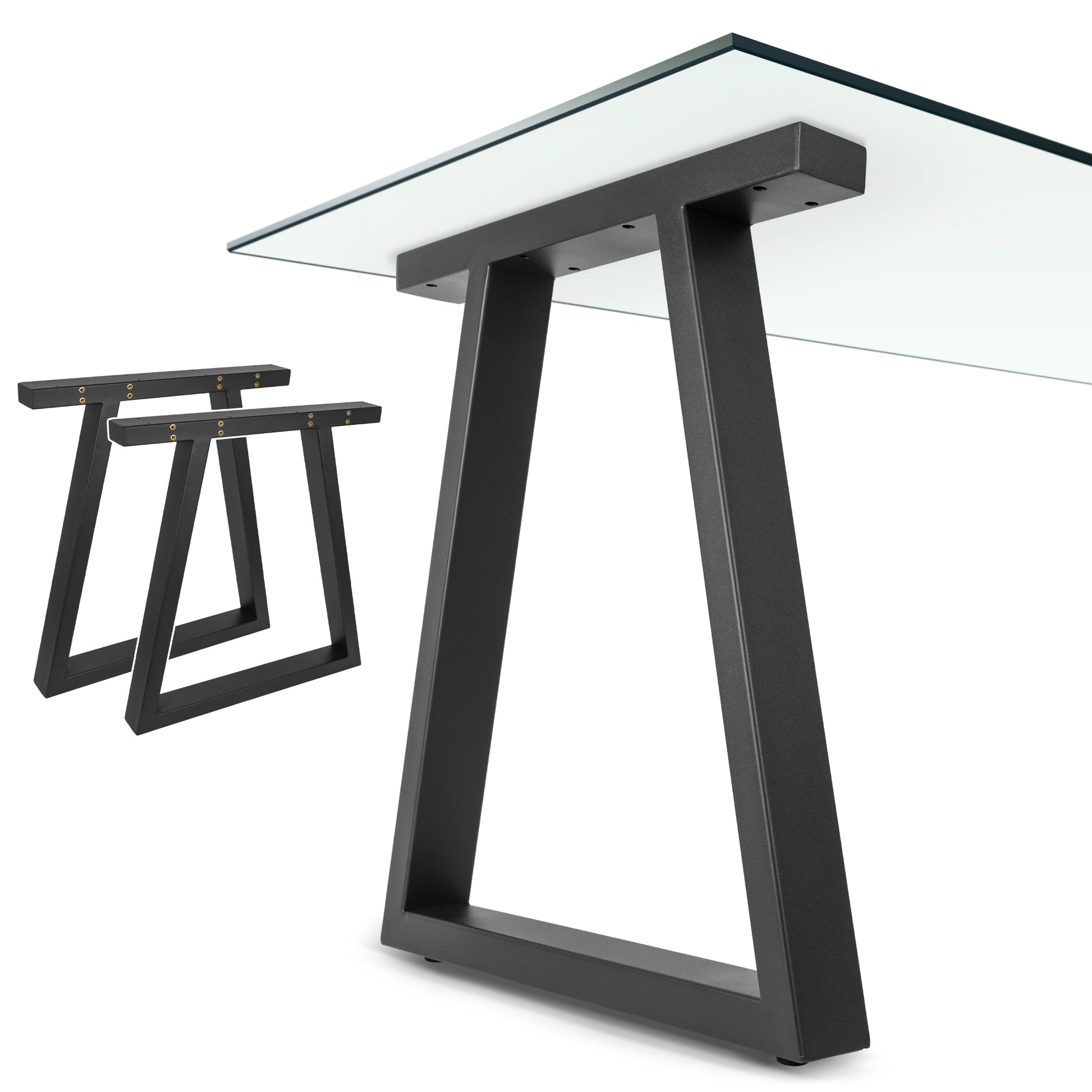 Patas Metálicas para Mesa Trapecio 65x71 cm – Diseño Industrial PM-003 - MetallMöbell
