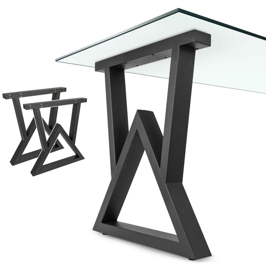 Patas Metálicas para Mesa Industrial W TRIANGULAR (65x71 cm) – Patas Metálicas Mesa Industrial de Alta Resistencia