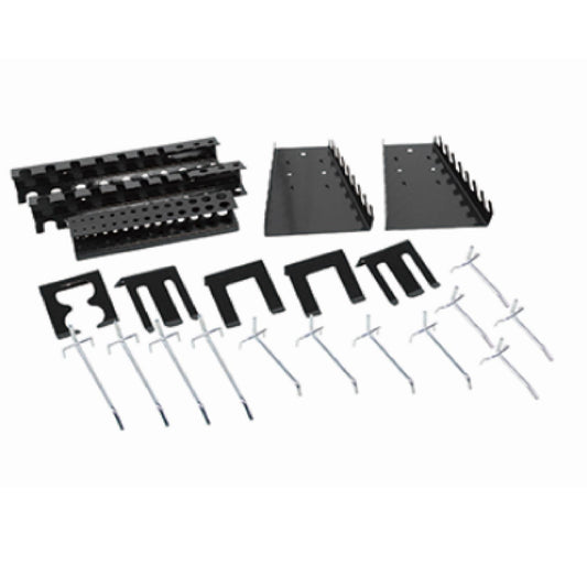 Kit organizador de herramientas para un taller ordenado con panel perforado - MetallMöbell