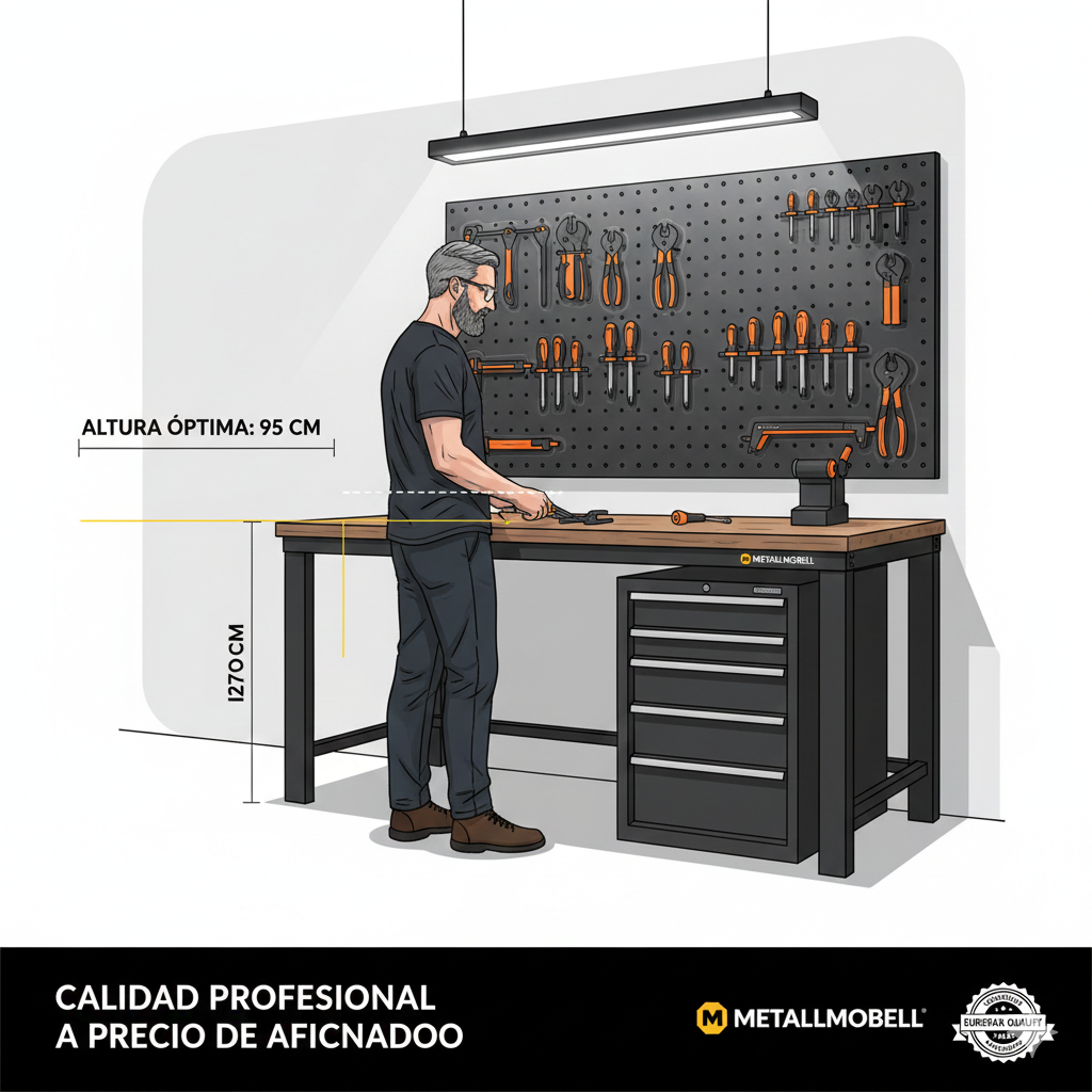 Ergonomía en el taller: Cómo configurar tu espacio para trabajar horas sin fatiga