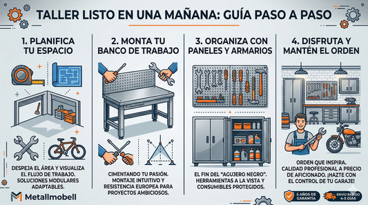 Taller listo en una mañana: Guía paso a paso para un montaje rápido y sin complicaciones