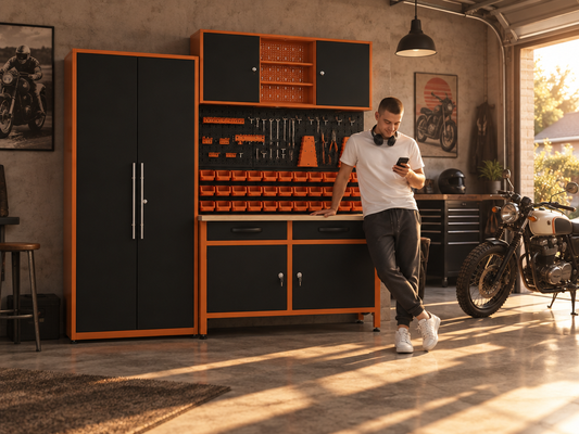 Muebles de garaje para moto y bici: cómo montar tu taller