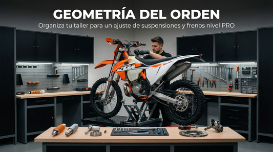 Geometría del orden: Cómo organizar tu taller para un ajuste de suspensiones y frenos nivel Pro