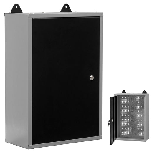 Single Door Metal Wall Tool Cabinet with Lock and Key 40x60x20cm