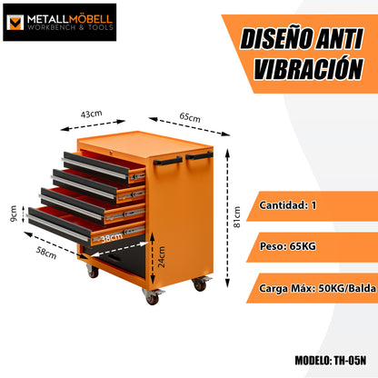 Brico Bikers 2 Pack – Banco da lavoro compatto con carrello portautensili, pensili e mobiletto alto in metallo per un'organizzazione professionale in garage o officina