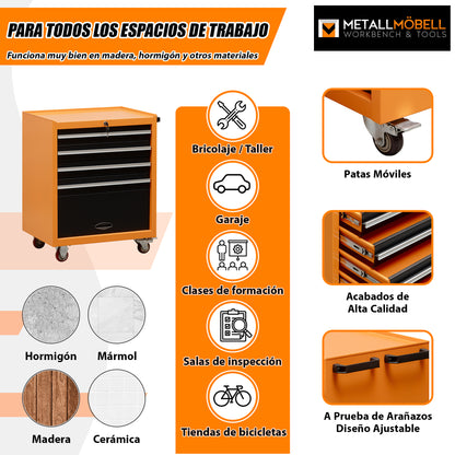 Carrello portautensili vuoto con ruote 65x43x81cm – TH-005