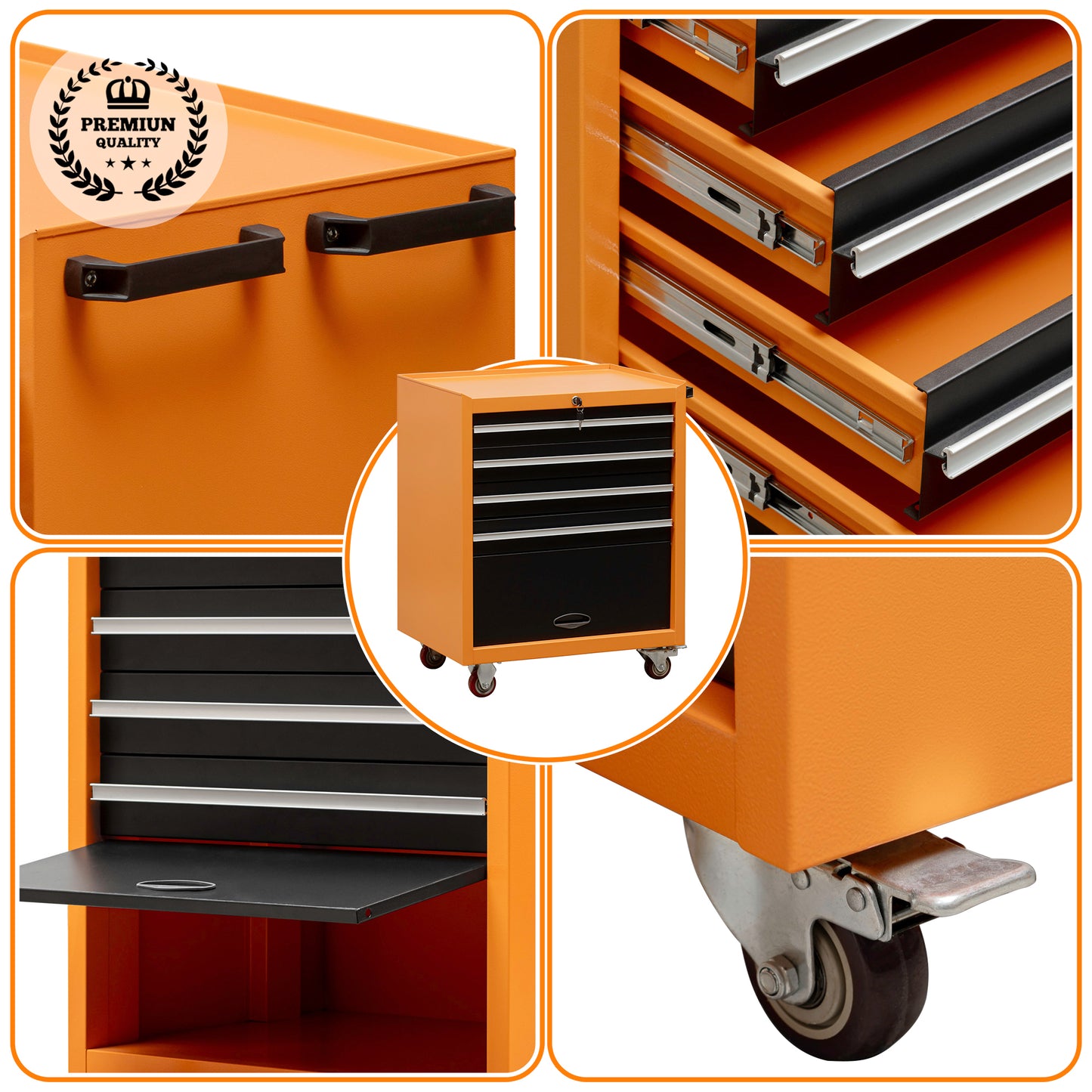 Carrello portautensili vuoto con ruote 65x43x81cm – TH-005