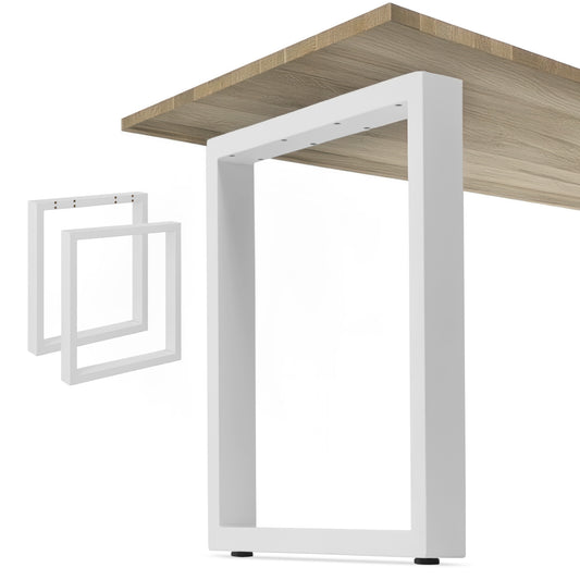 Pieds de table rectangulaires en métal 65 x 71 cm – Structure en acier industriel
