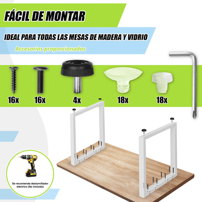 Patas Metálicas Rectangulares para Mesa 65x71 cm – Estructura Industrial de Acero