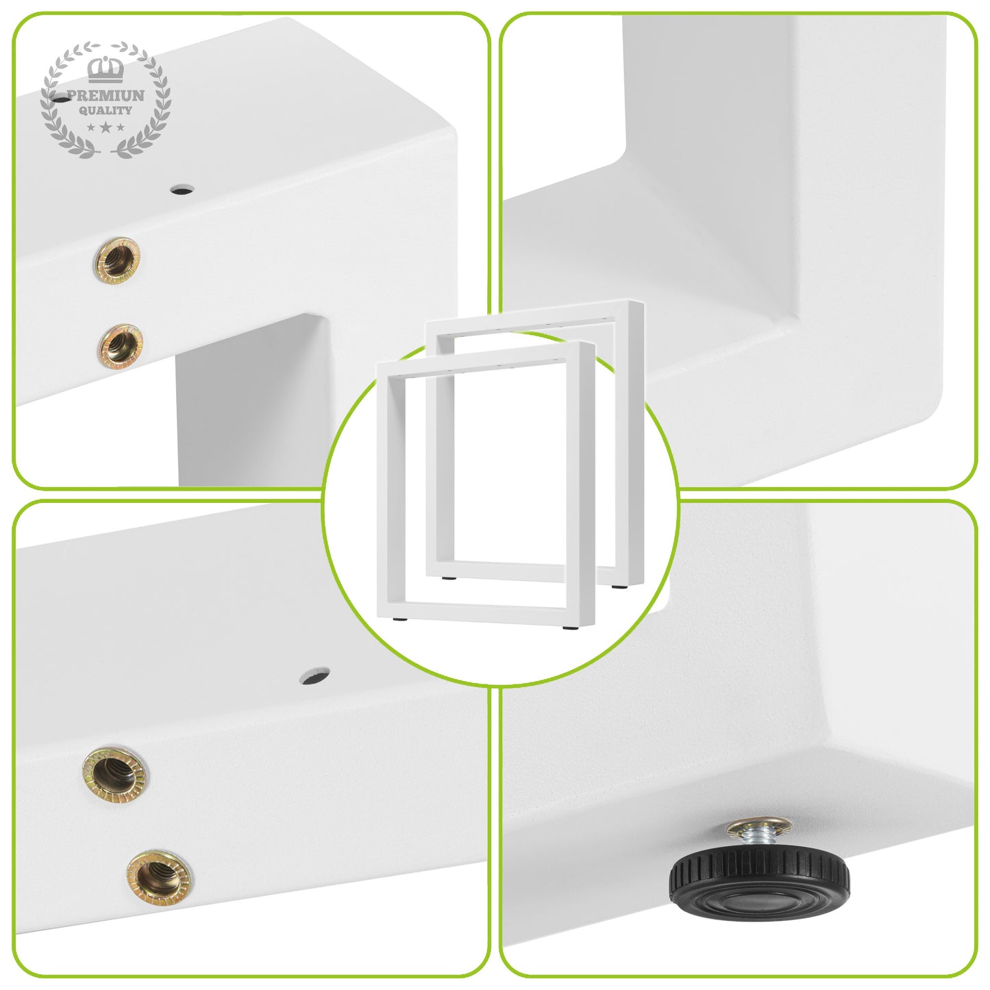 Patas Metálicas Rectangulares para Mesa 65x71 cm – Estructura Industrial de Acero