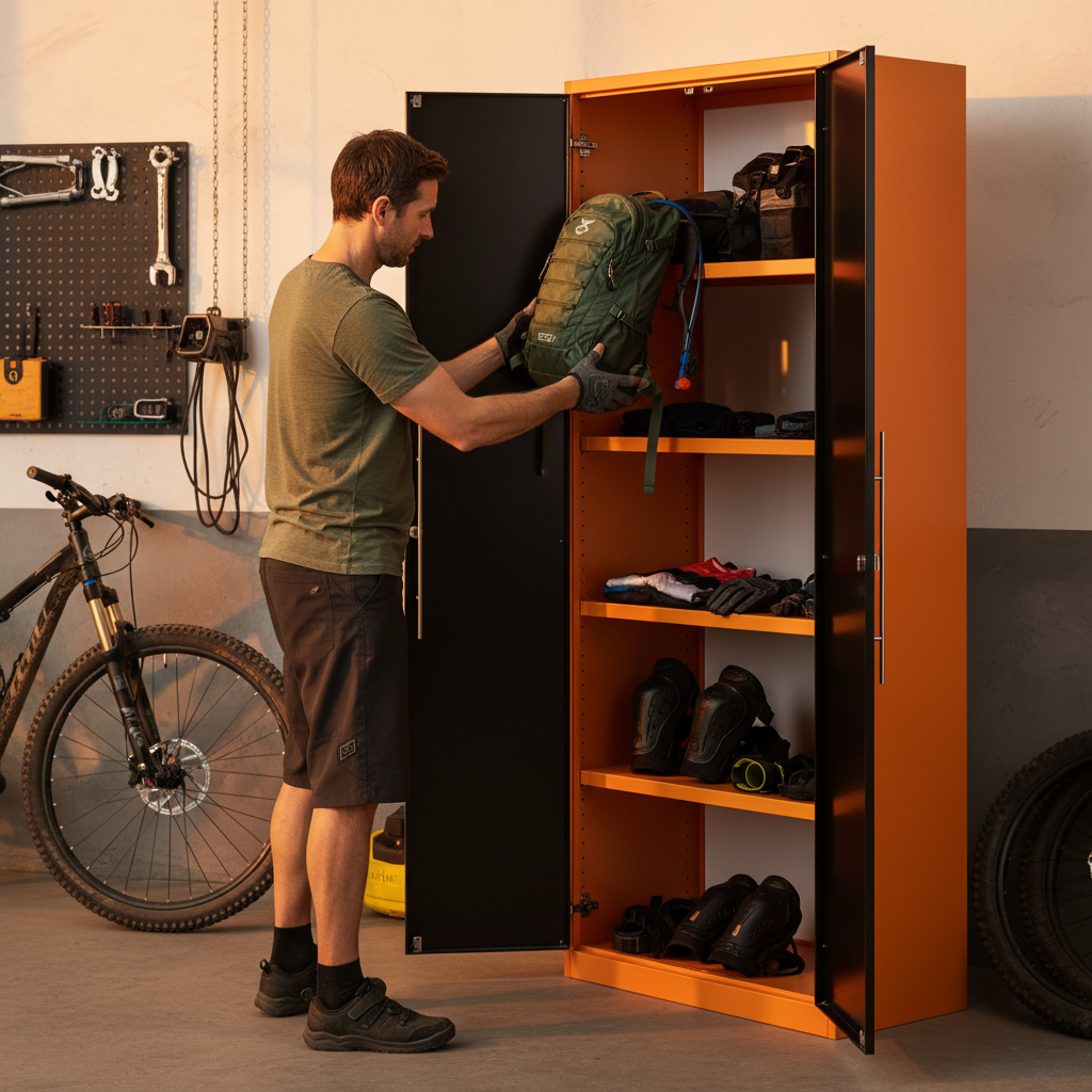 Mobiletto portadocumenti in metallo a due ante 90x38x200cm. MB-013