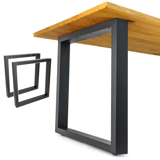 Patas Metálicas Rectangulares para Mesa 65x71 cm – Estructura Industrial de Acero