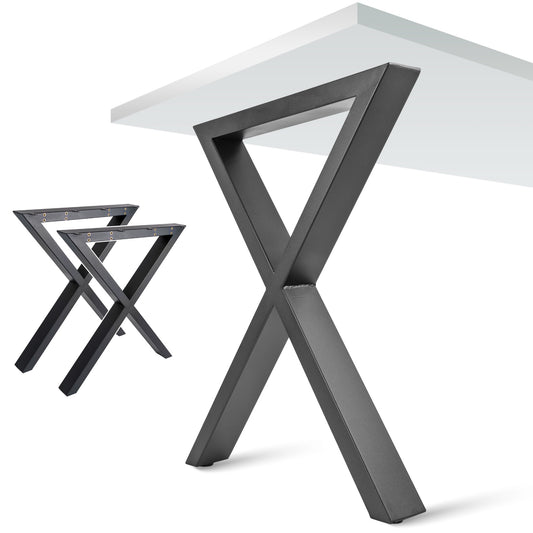 Patas Metálicas Aspa en Forma de X 65x71 cm – Blanco o Negro | PM-005 - Alta Calidad y Estilo - MetallMöbell