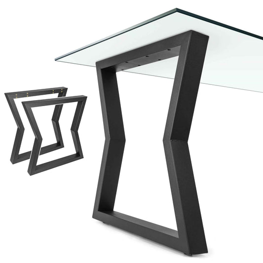 Patas Metálicas para Mesa en Forma de Corchetes 65x71 cm – Diseño Moderno Industrial PM-008