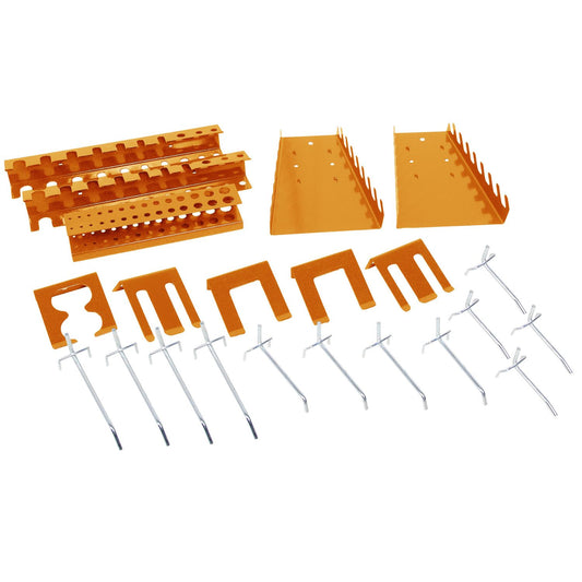 Tool Organizer Kit for Perforated Metal Panels, Total 22 Pieces. TH-001