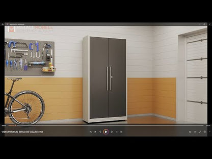 Kit fai da te King Pack 1 – Banco da lavoro con 5 cassetti, mobiletto a muro e mobiletto metallico alto 2 metri per un'organizzazione totale in garage o officina