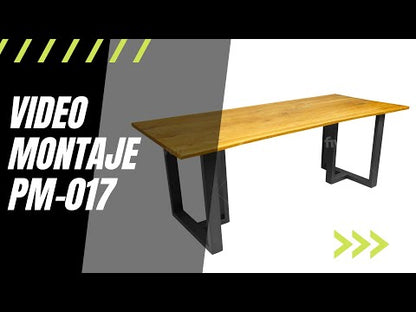 Pieds de table en métal type T (65x71 cm) – Design industriel robuste | Acier noir mat